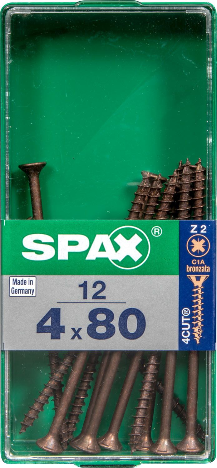 PLANA SPAX Z2 BRONCE M 12 UD.