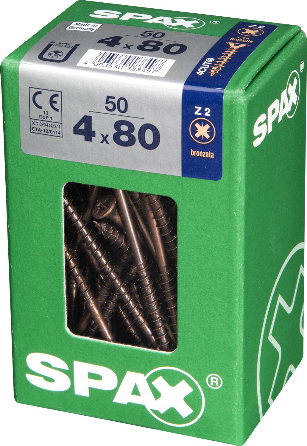 PLANA SPAX Z2 BRONCE L 50 UD.