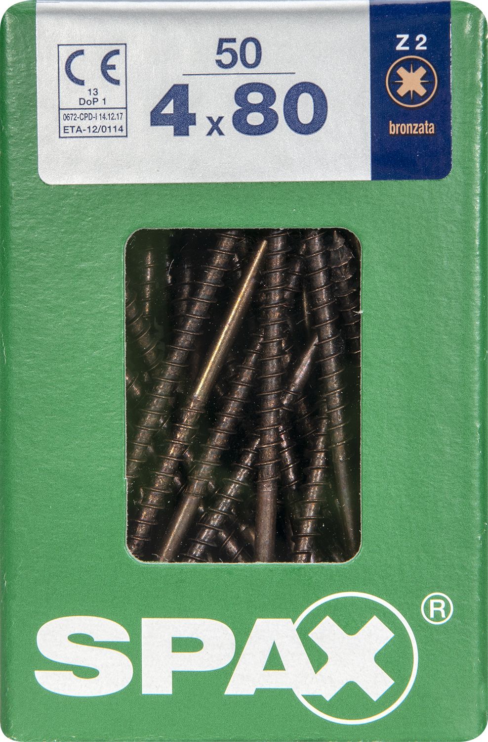 PLANA SPAX Z2 BRONCE L 50 UD.