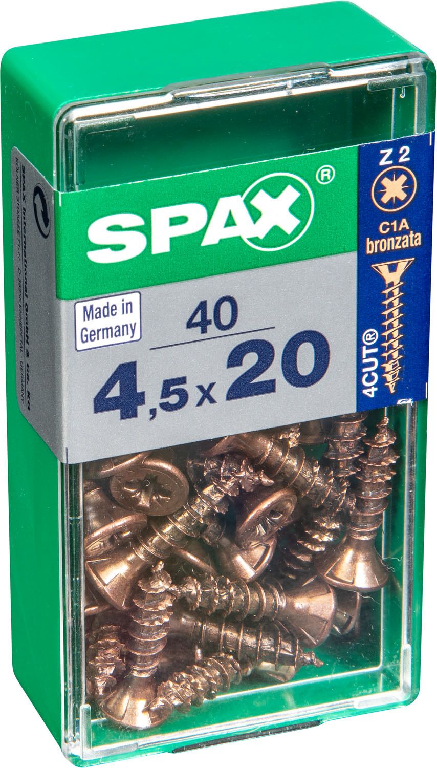 PLANA SPAX Z2 BRONCE S 40 UD.