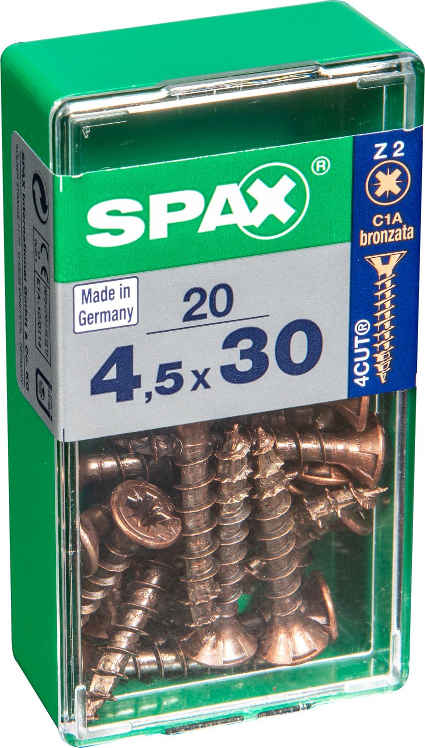 PLANA SPAX Z2 BRONCE S 20 UD.