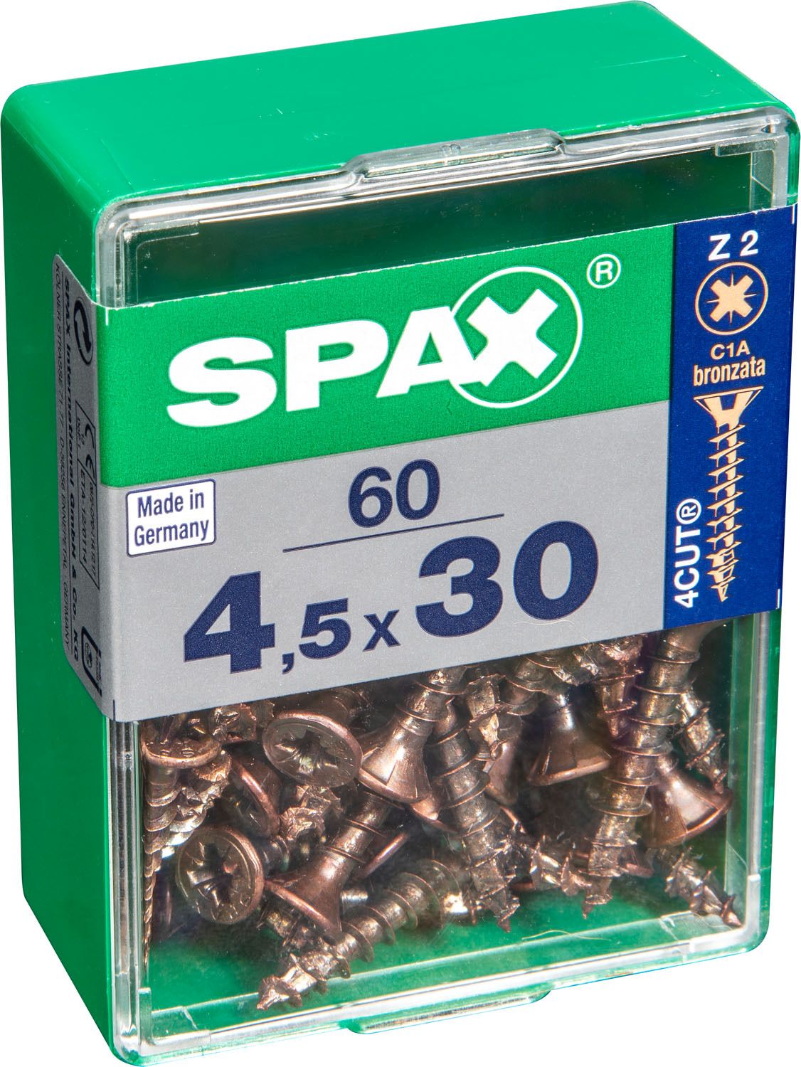 PLANA SPAX Z2 BRONCE M 60 UD.
