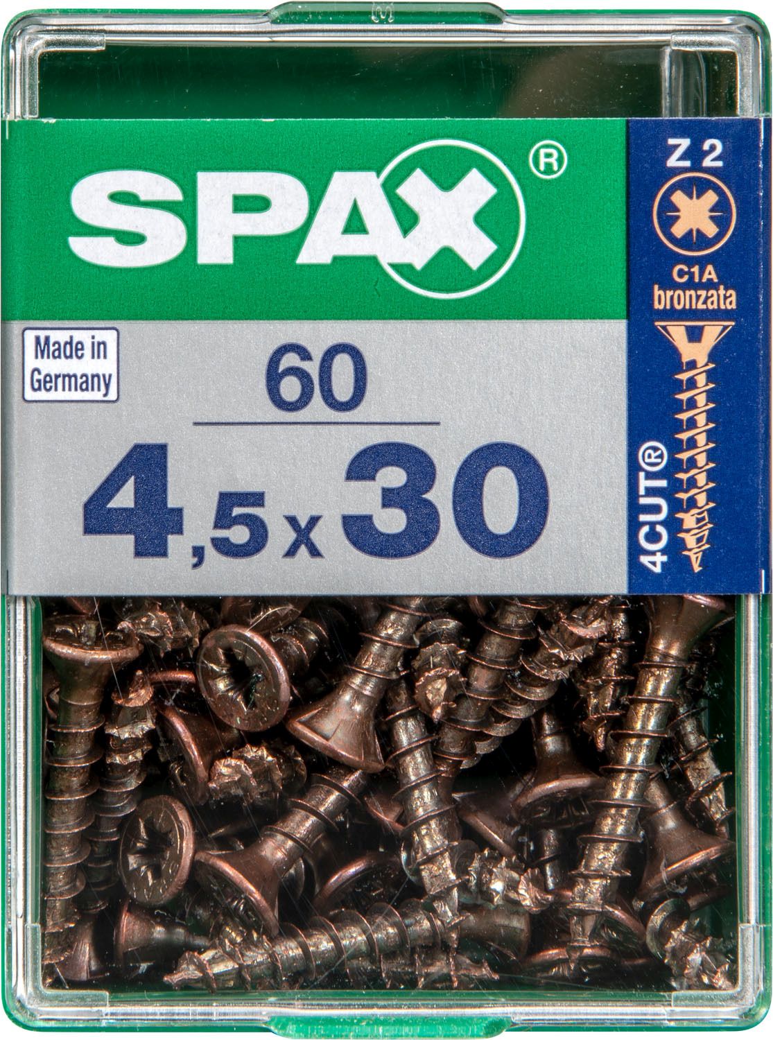 PLANA SPAX Z2 BRONCE M 60 UD.