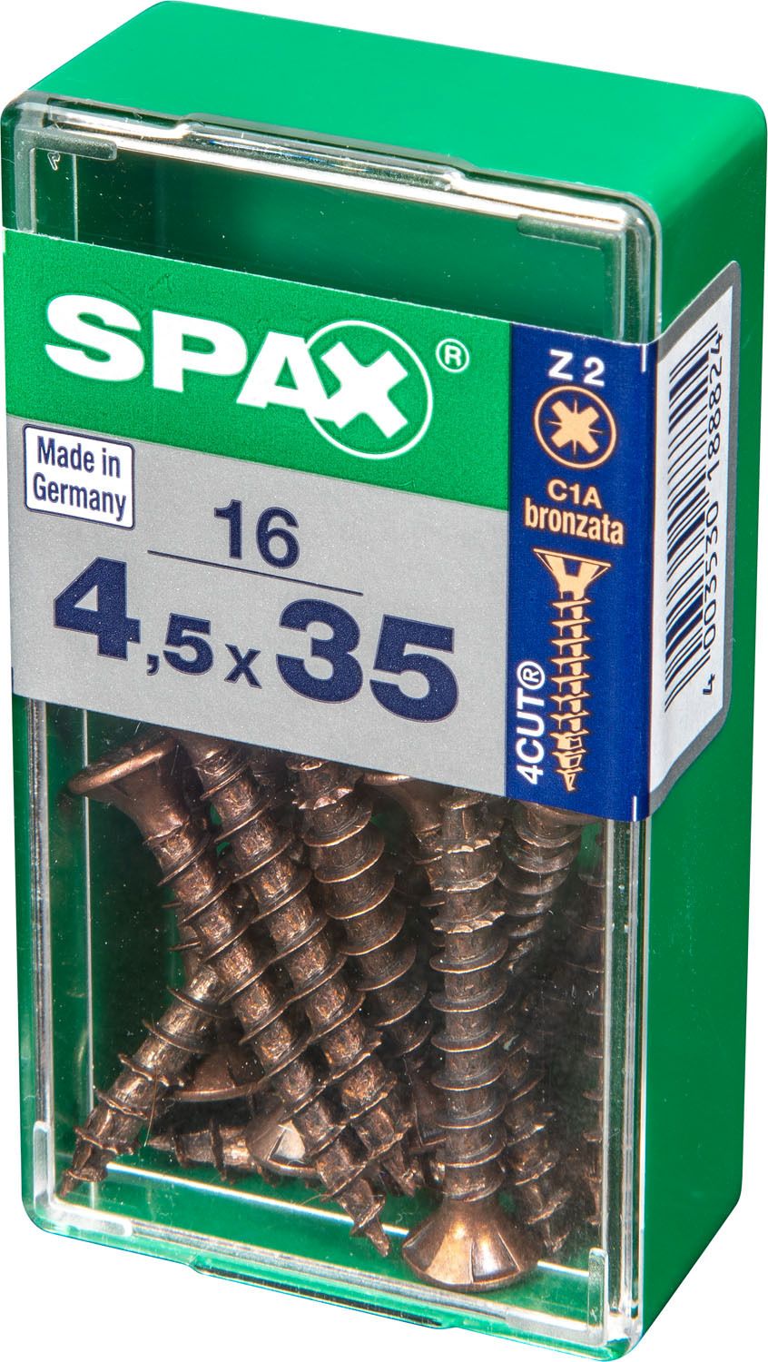 PLANA SPAX Z2 BRONCE S 16 UD.