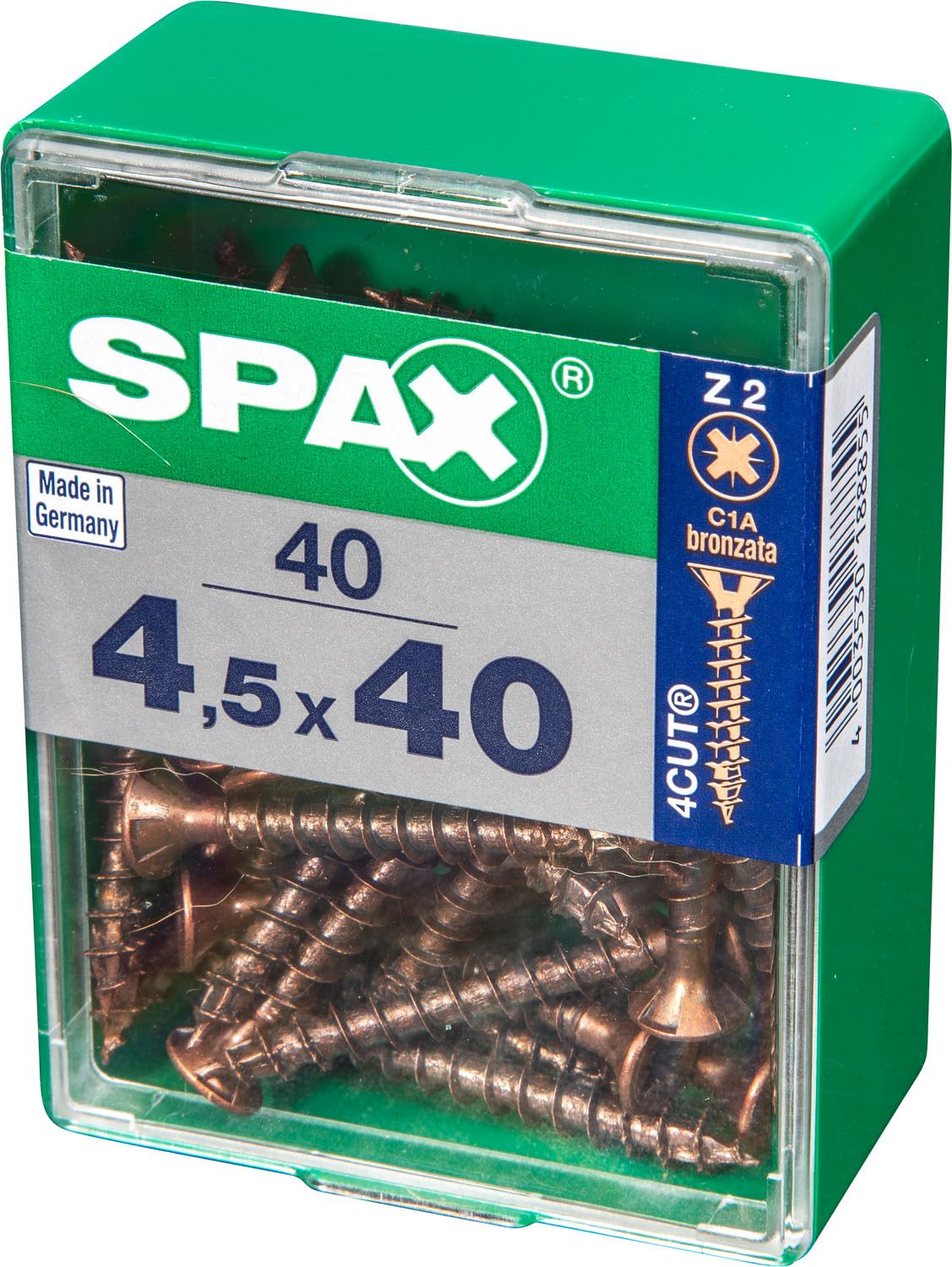 PLANA SPAX Z2 BRONCE M 40 UD.