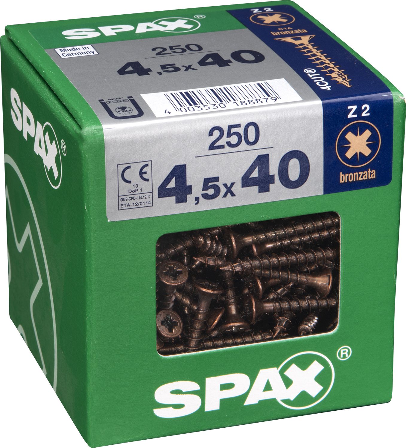 PLANA SPAX Z2 BRONCE XL 250 UD.
