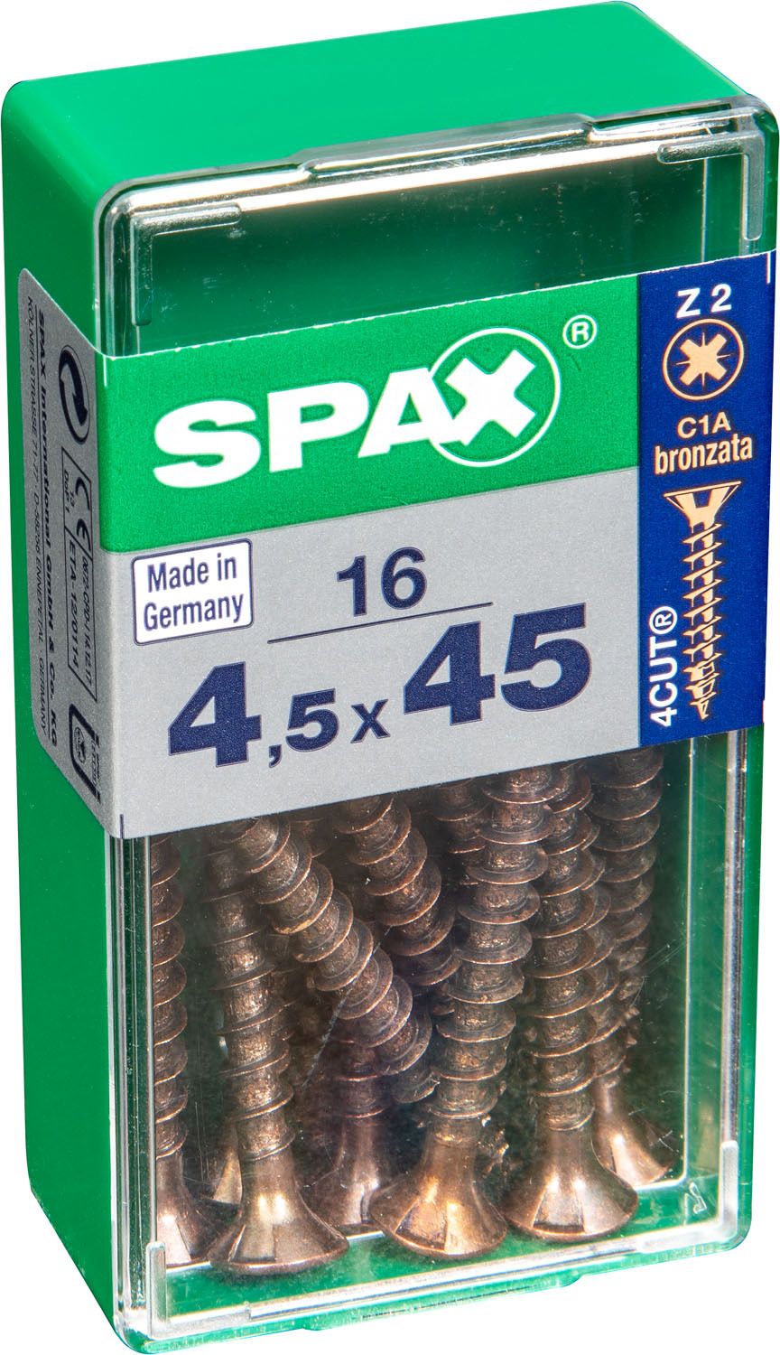 PLANA SPAX Z2 BRONCE S 16 UD.