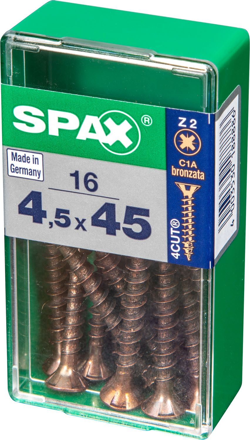 PLANA SPAX Z2 BRONCE S 16 UD.