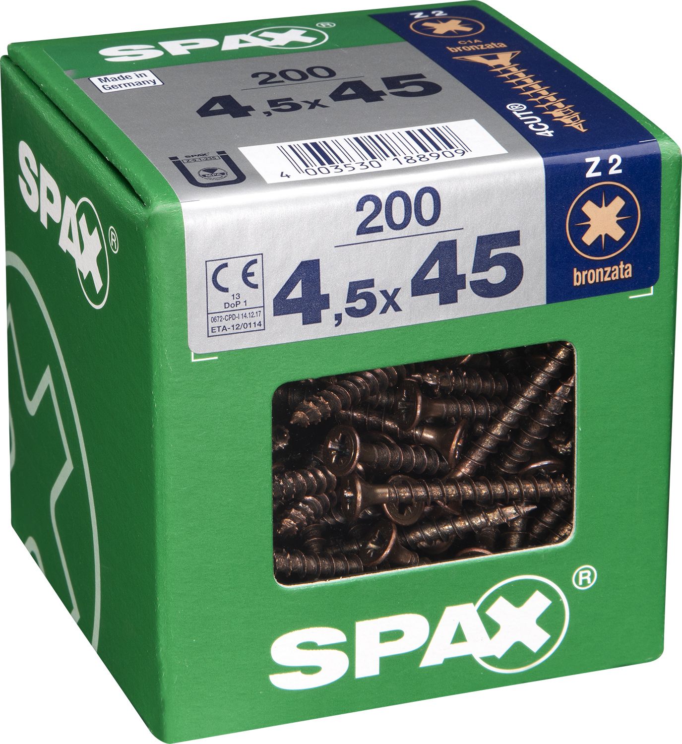 PLANA SPAX Z2 BRONCE XL 200 UD.