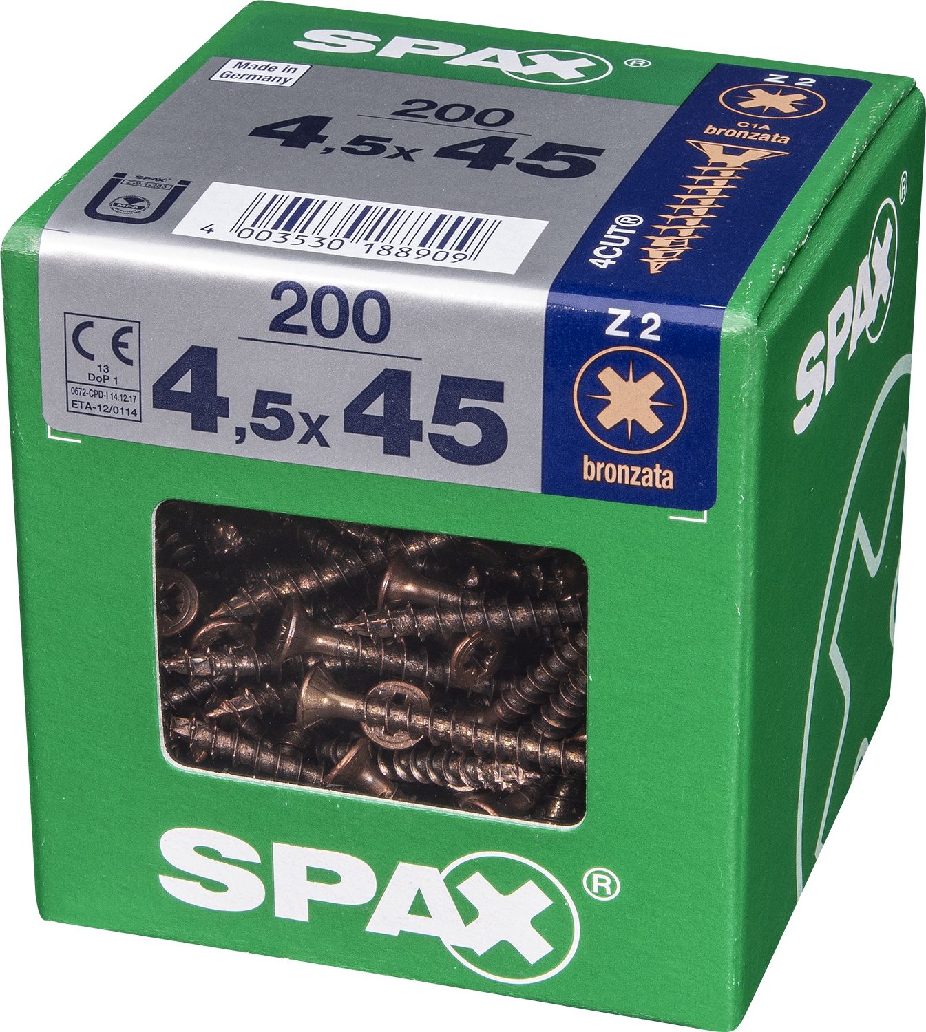 PLANA SPAX Z2 BRONCE XL 200 UD.