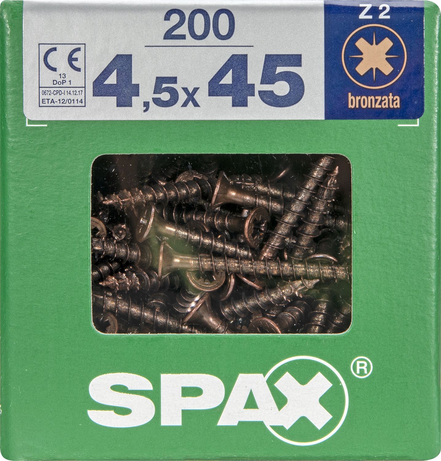 PLANA SPAX Z2 BRONCE XL 200 UD.