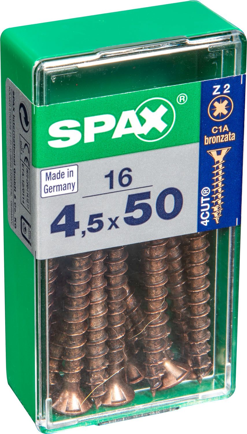 PLANA SPAX Z2 BRONCE S 16 UD.