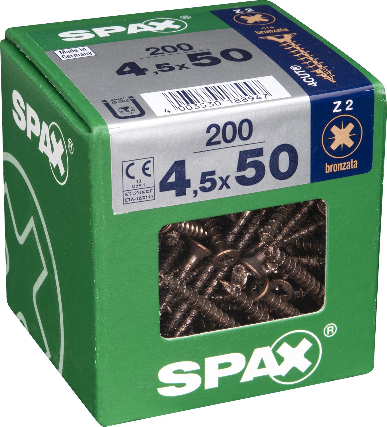 PLANA SPAX Z2 BRONCE XL 200 UD.