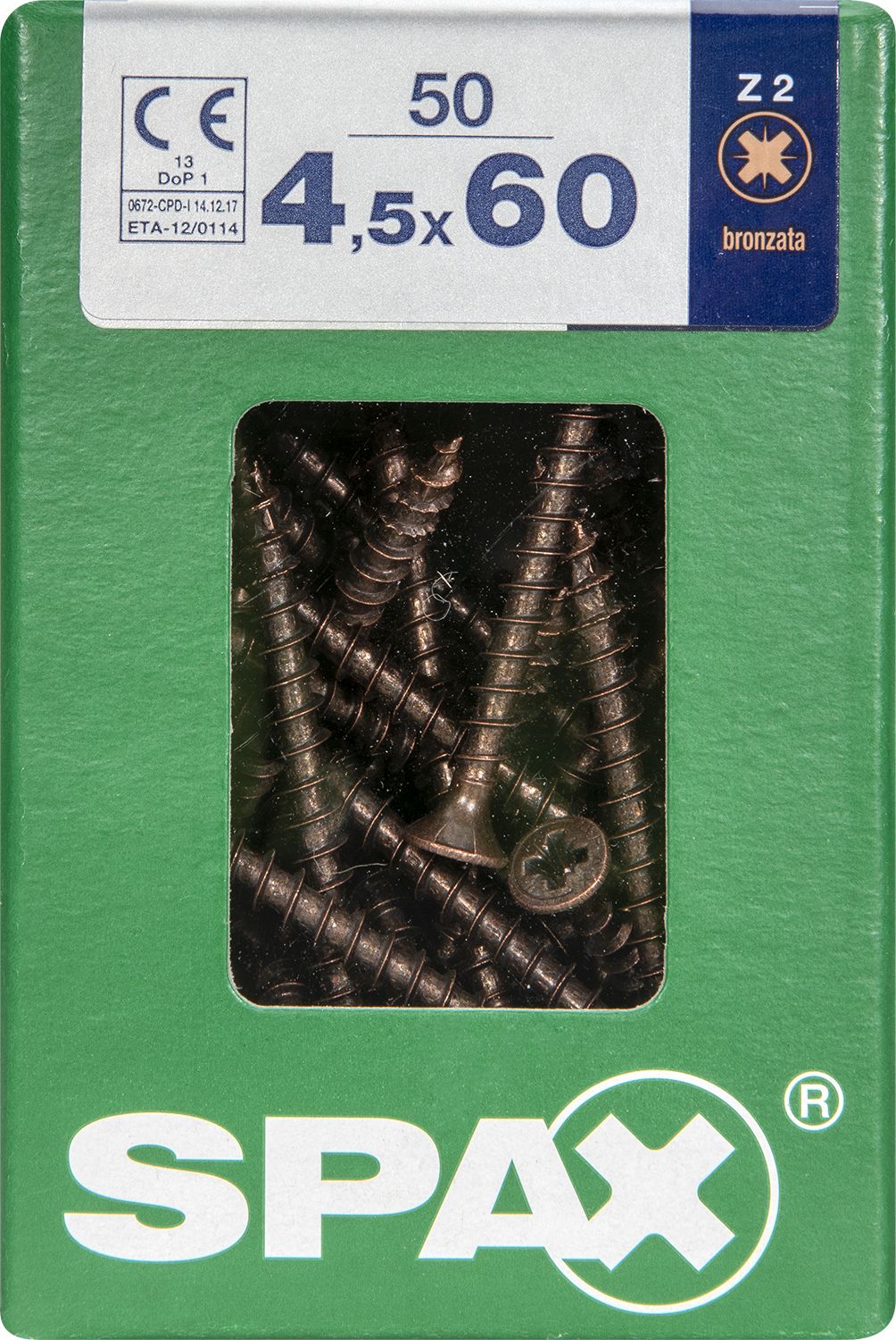 PLANA SPAX Z2 BRONCE L 50 UD.