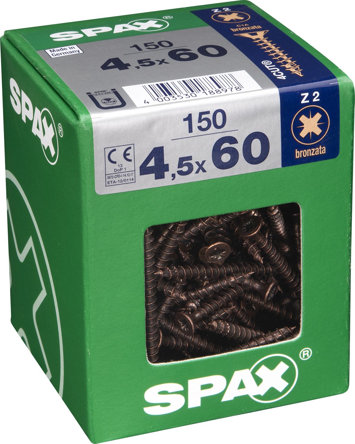 PLANA SPAX Z2 BRONCE XL 150 UD.
