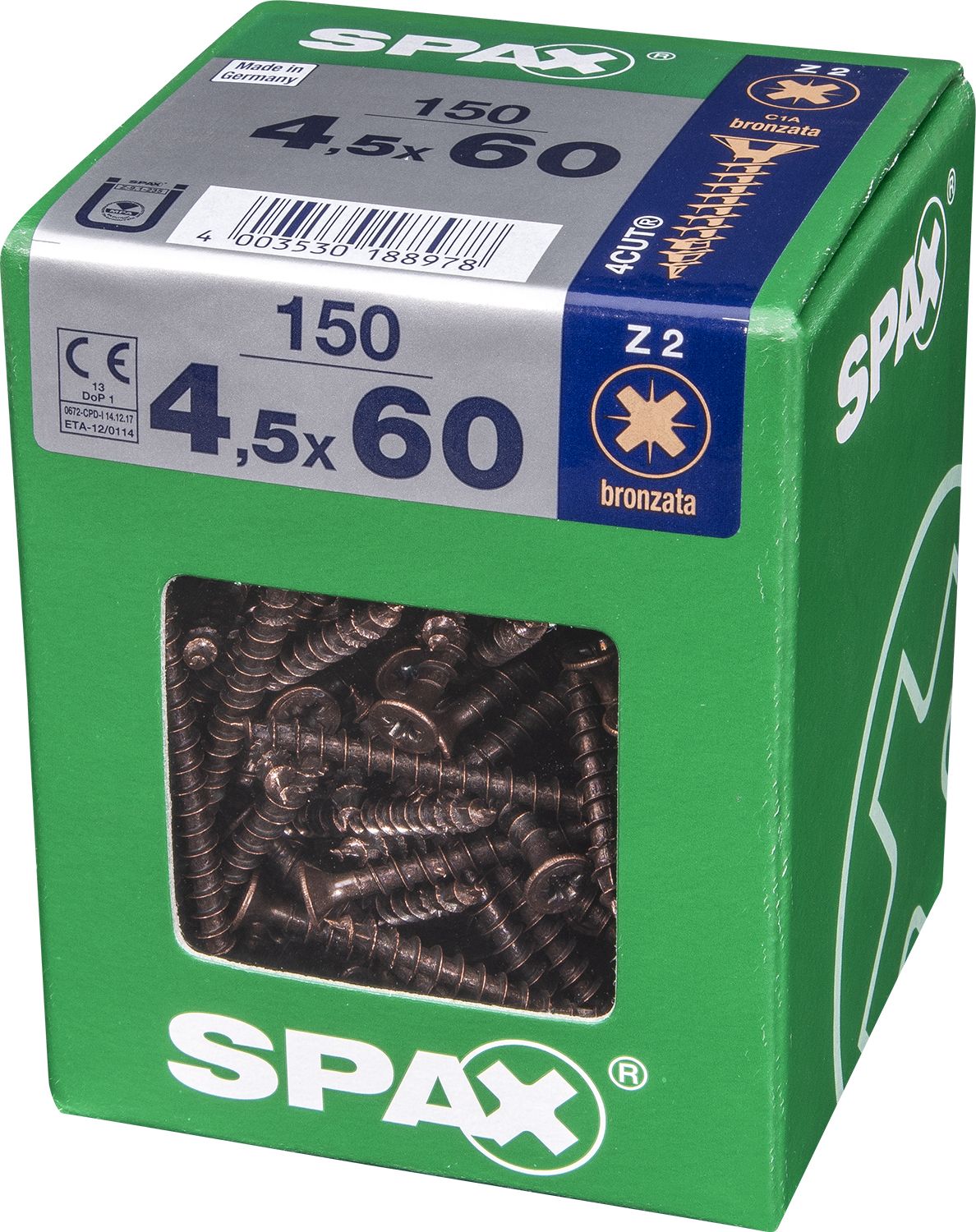 PLANA SPAX Z2 BRONCE XL 150 UD.