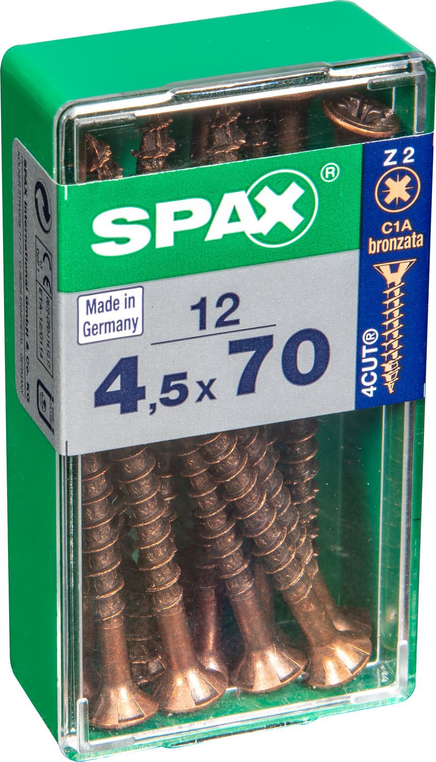 PLANA SPAX Z2 BRONCE S 12 UD.