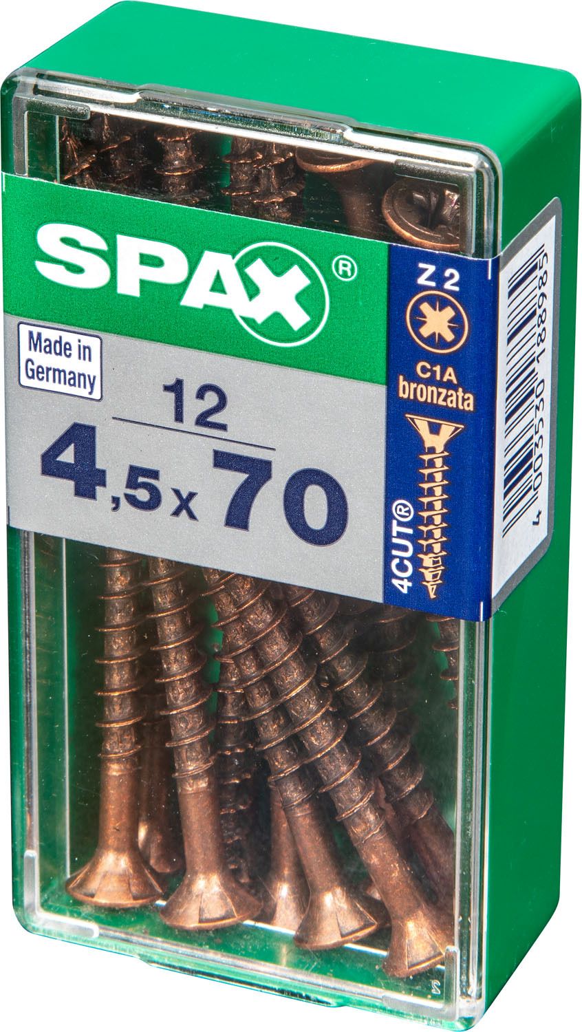 PLANA SPAX Z2 BRONCE S 12 UD.