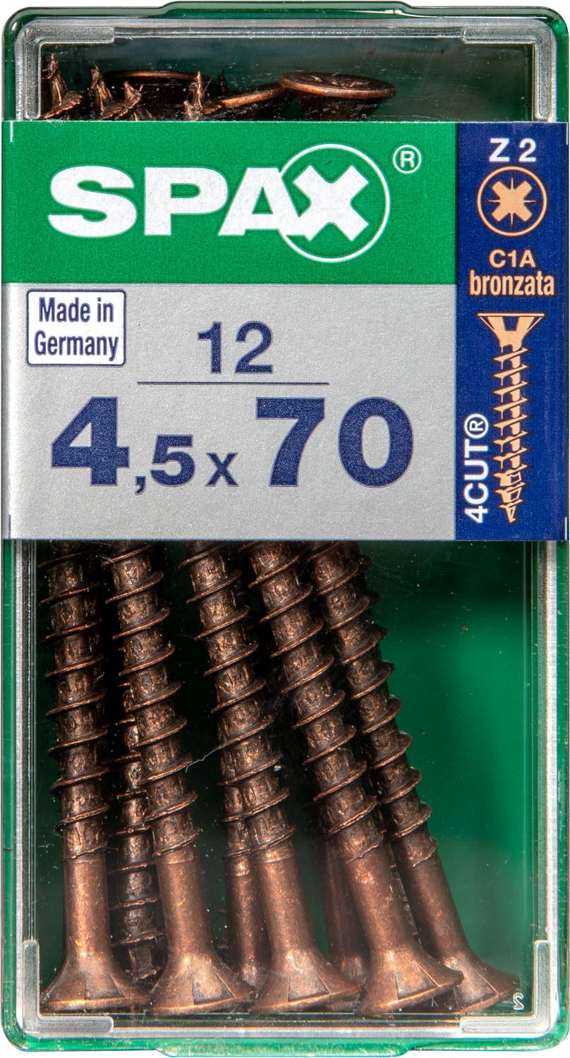 PLANA SPAX Z2 BRONCE S 12 UD.