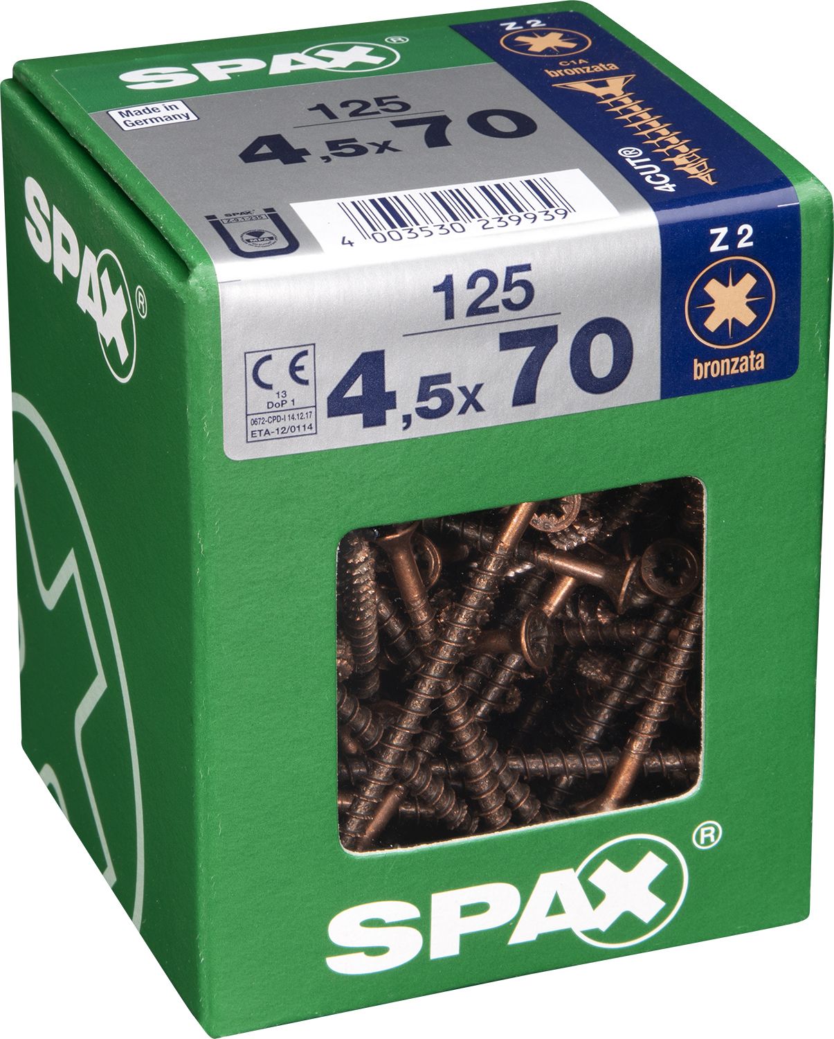 PLANA SPAX Z2 BRONCE XL 125 UD.