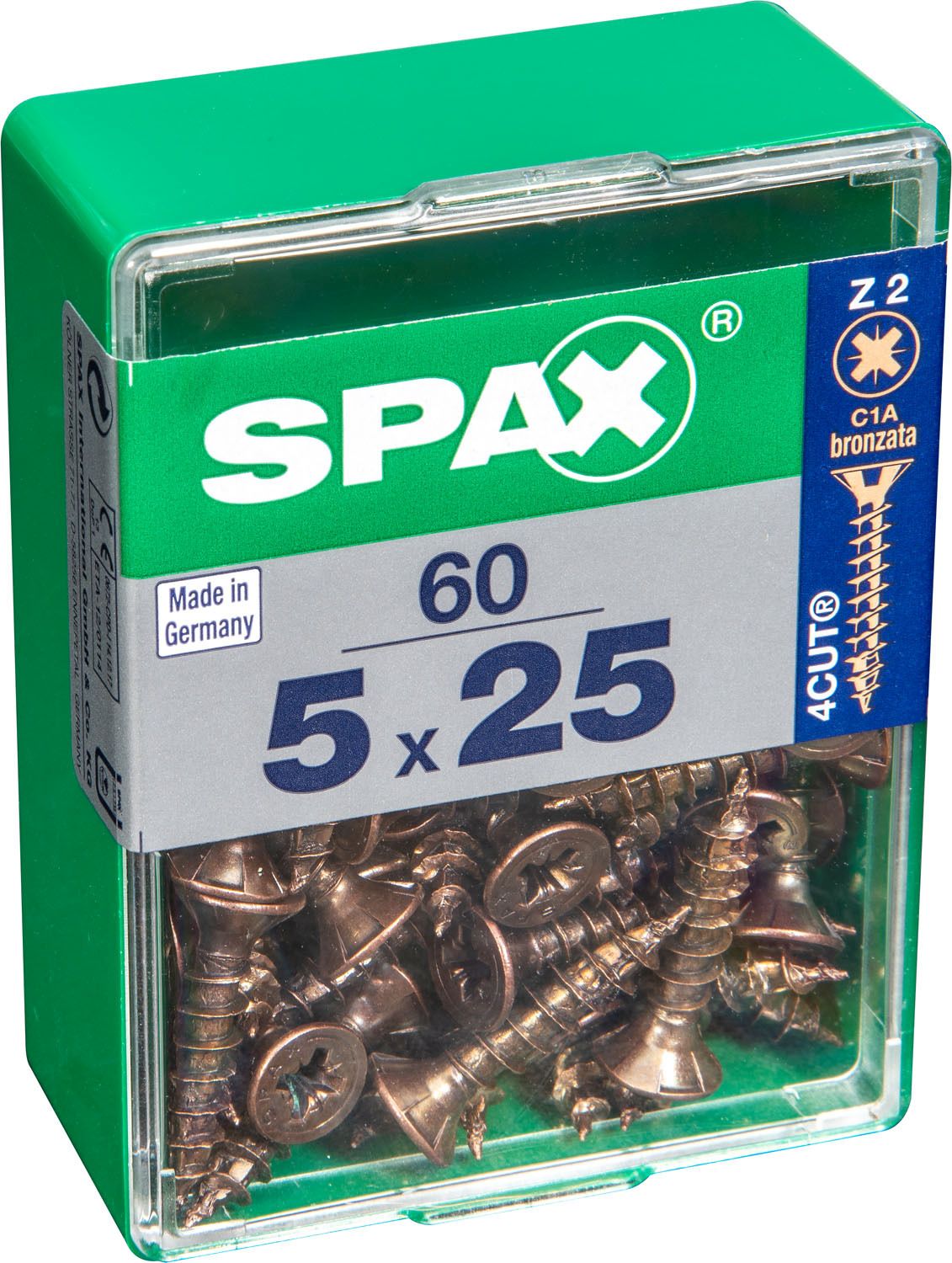 PLANA SPAX Z2 BRONCE M 60 UD.
