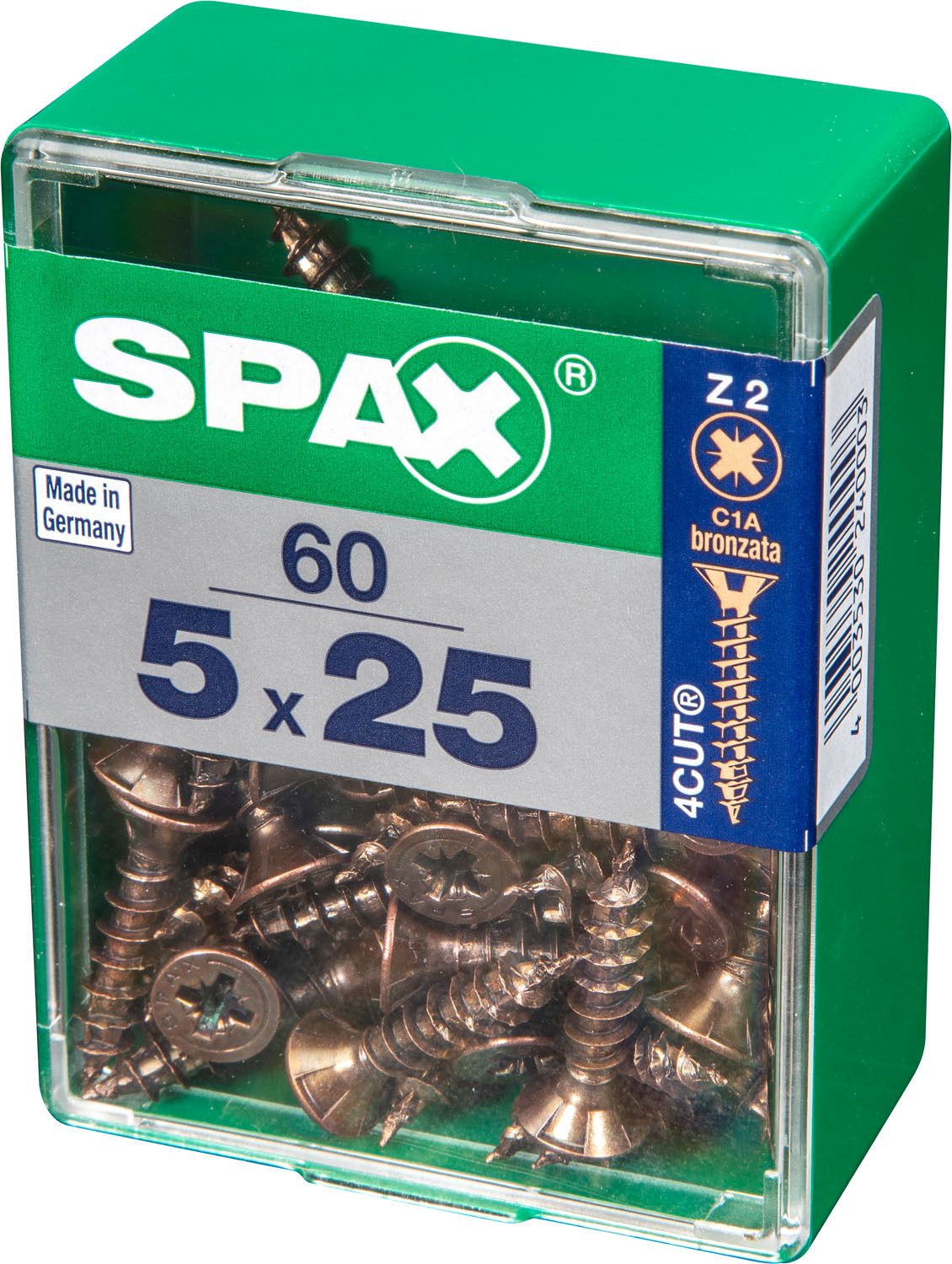 PLANA SPAX Z2 BRONCE M 60 UD.
