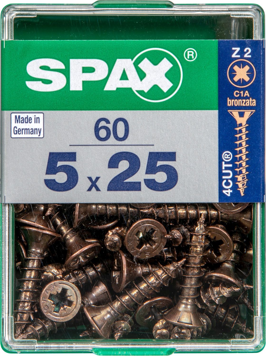 PLANA SPAX Z2 BRONCE M 60 UD.