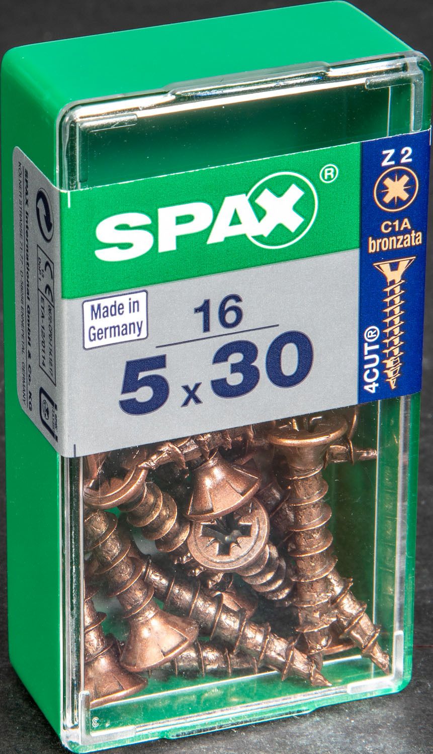 PLANA SPAX Z2 BRONCE S 16 UD.