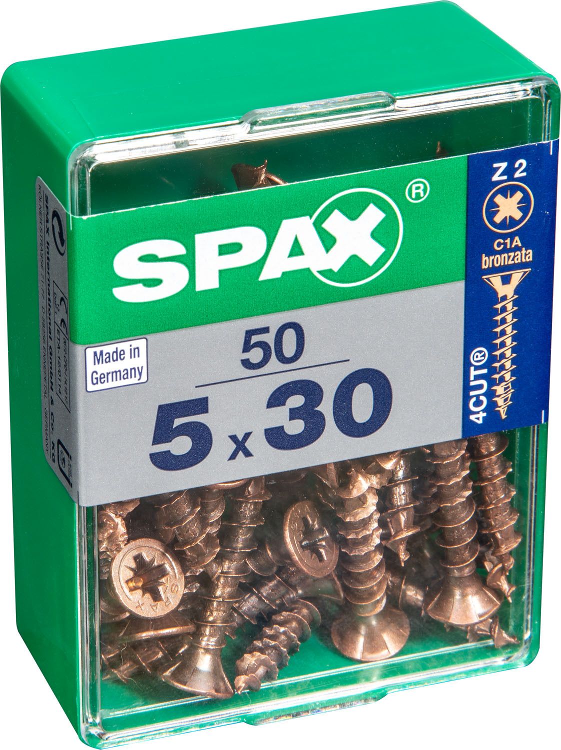 PLANA SPAX Z2 BRONCE M 50 UD.