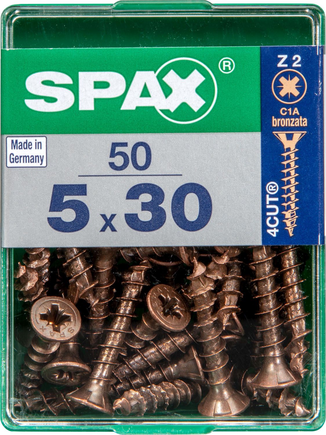 PLANA SPAX Z2 BRONCE M 50 UD.