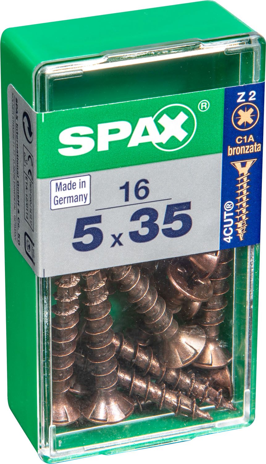 PLANA SPAX Z2 BRONCE S 16 UD.