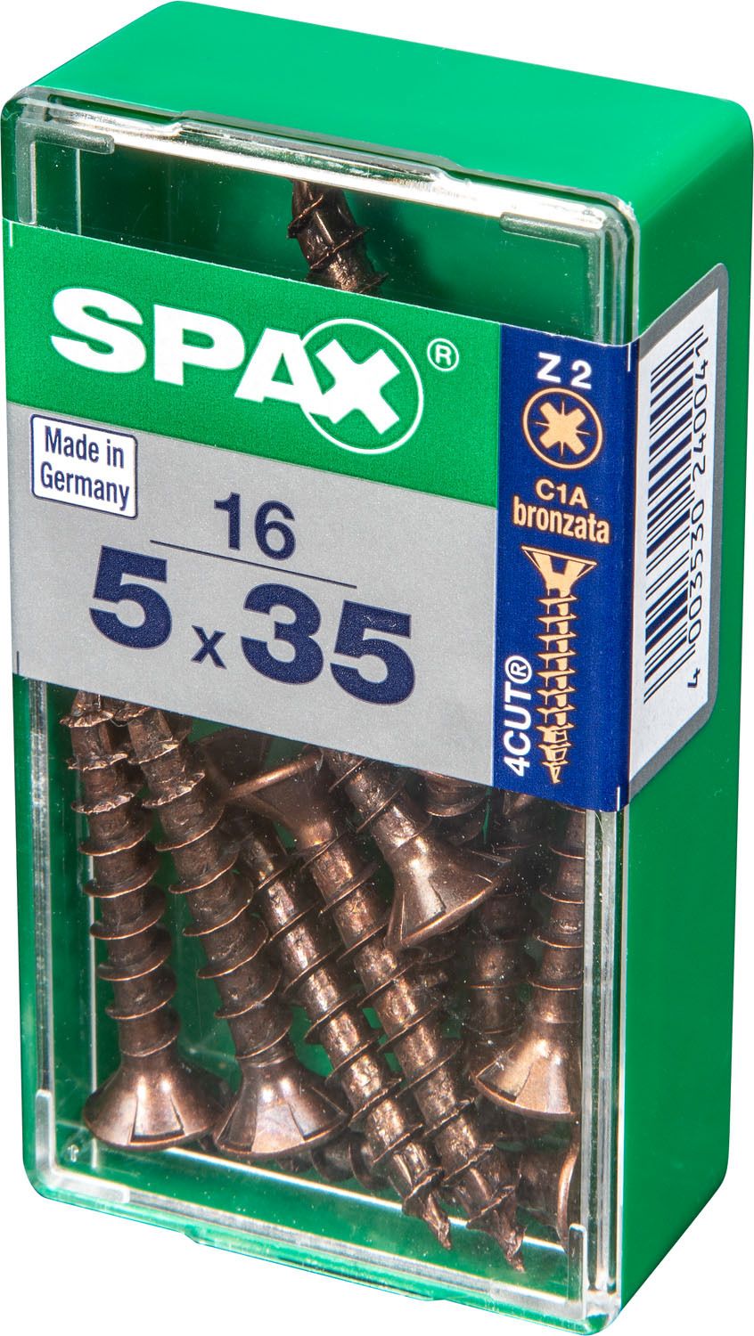 PLANA SPAX Z2 BRONCE S 16 UD.