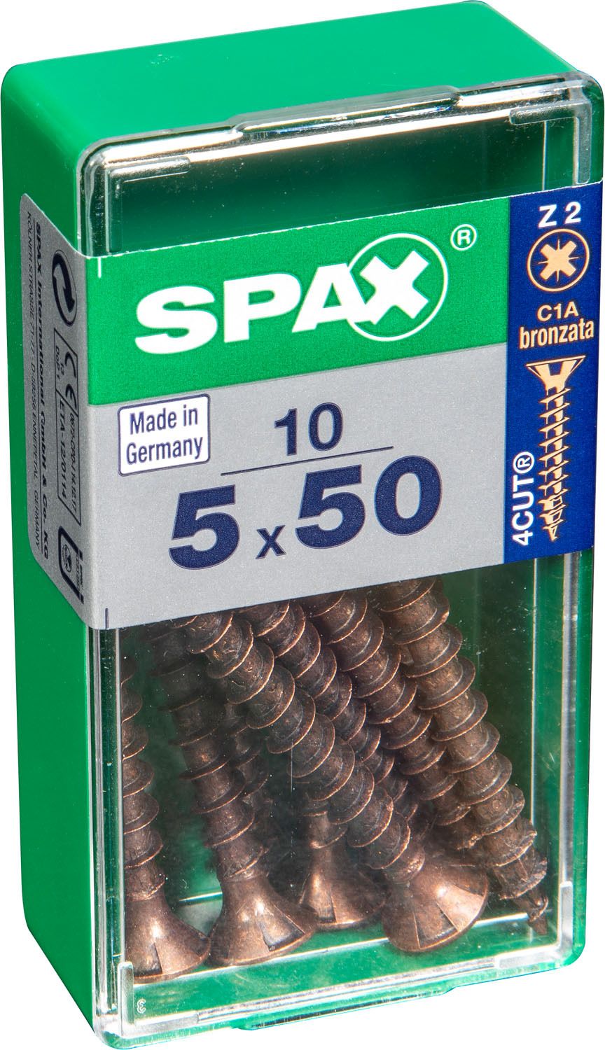 PLANA SPAX Z2 BRONCE S 10 UD.