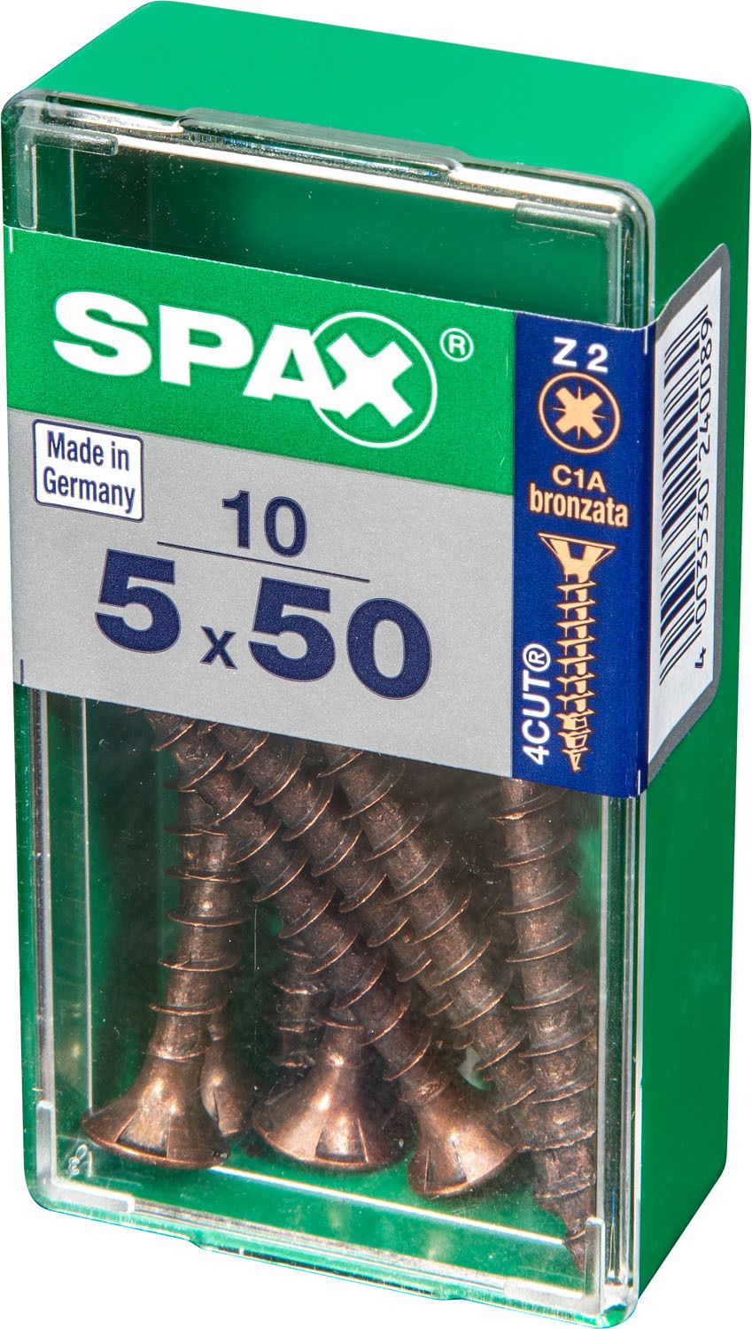 PLANA SPAX Z2 BRONCE S 10 UD.