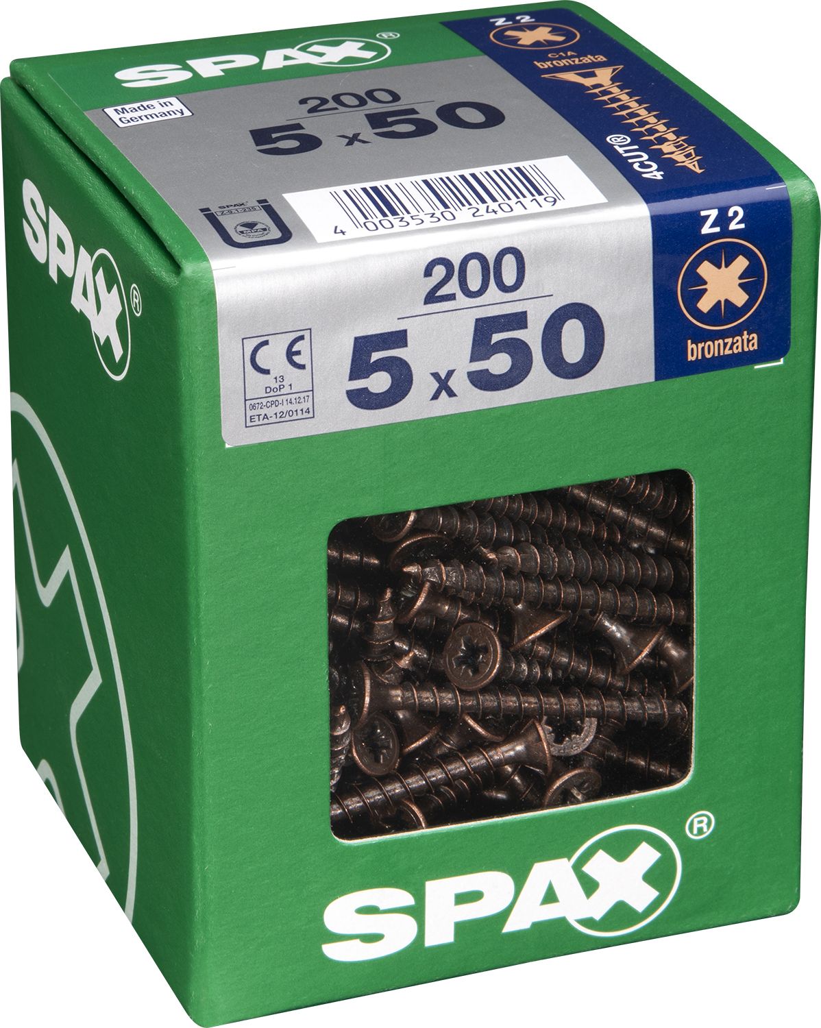 PLANA SPAX Z2 BRONCE XL 200 UD.