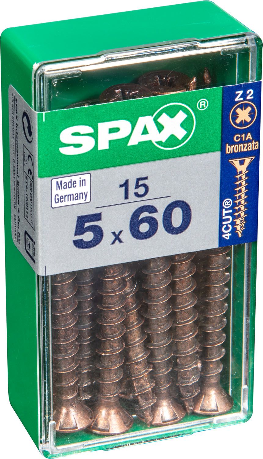 PLANA SPAX Z2 BRONCE S 15 UD.