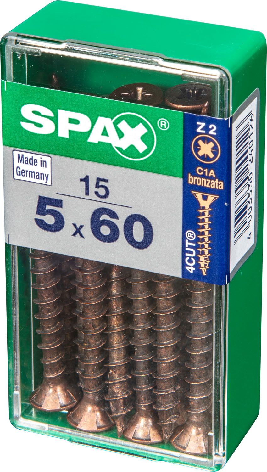 PLANA SPAX Z2 BRONCE S 15 UD.
