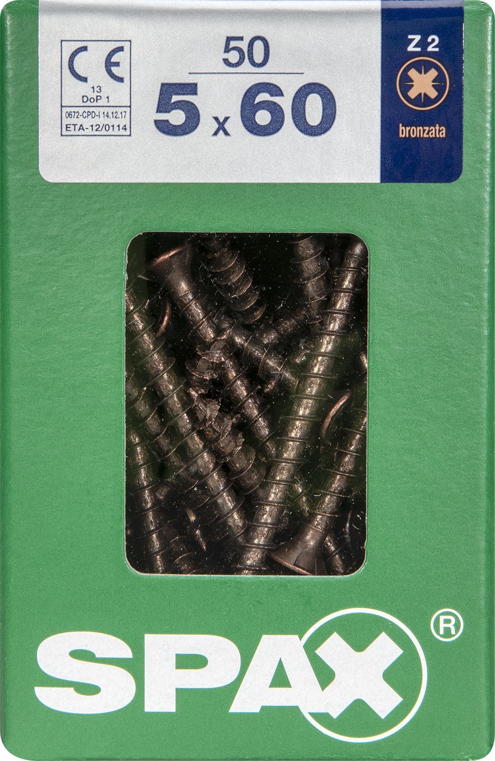 PLANA SPAX Z2 BRONCE L 50 UD.