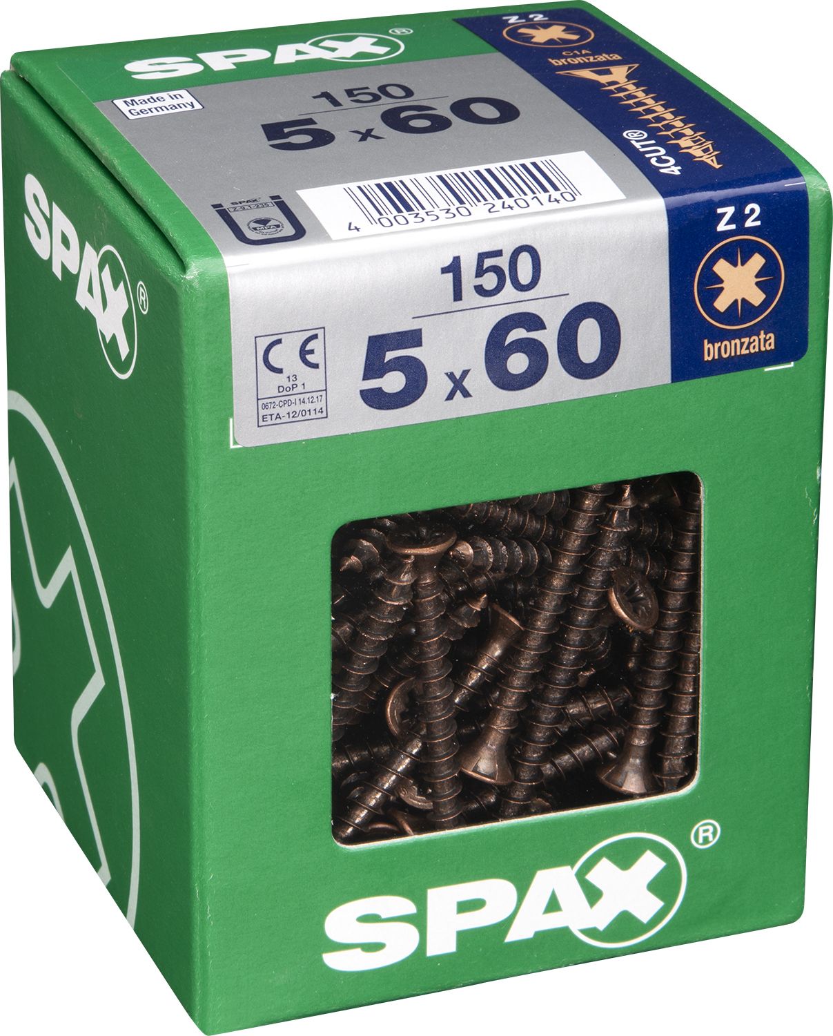 PLANA SPAX Z2 BRONCE XL 150 UD.