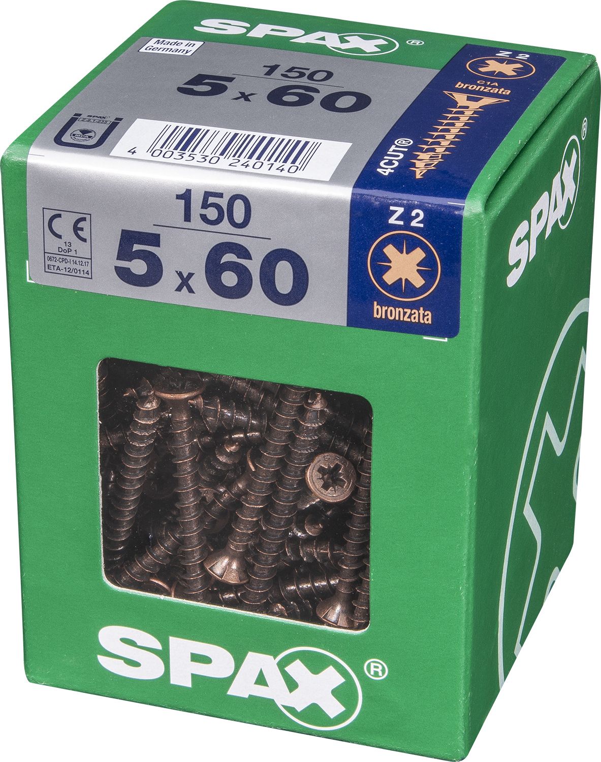 PLANA SPAX Z2 BRONCE XL 150 UD.