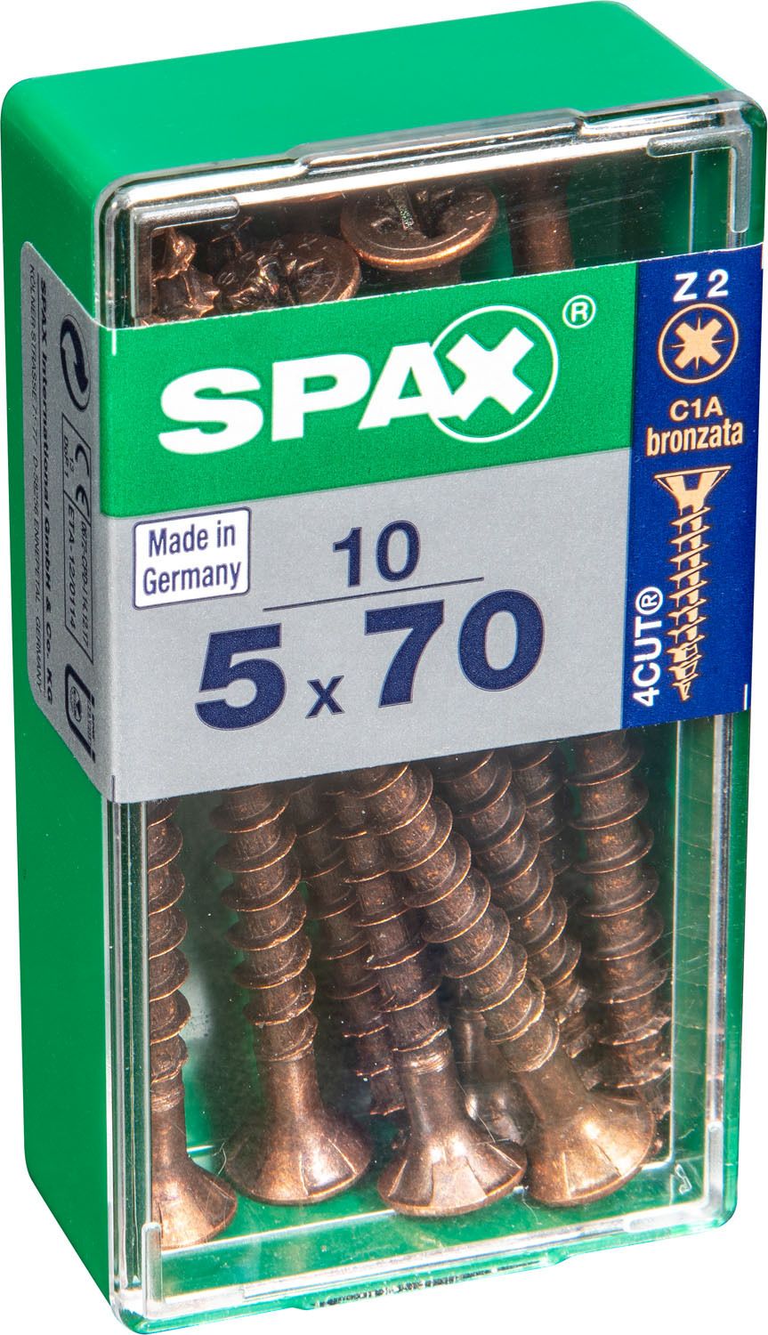 PLANA SPAX Z2 BRONCE S 10 UD.