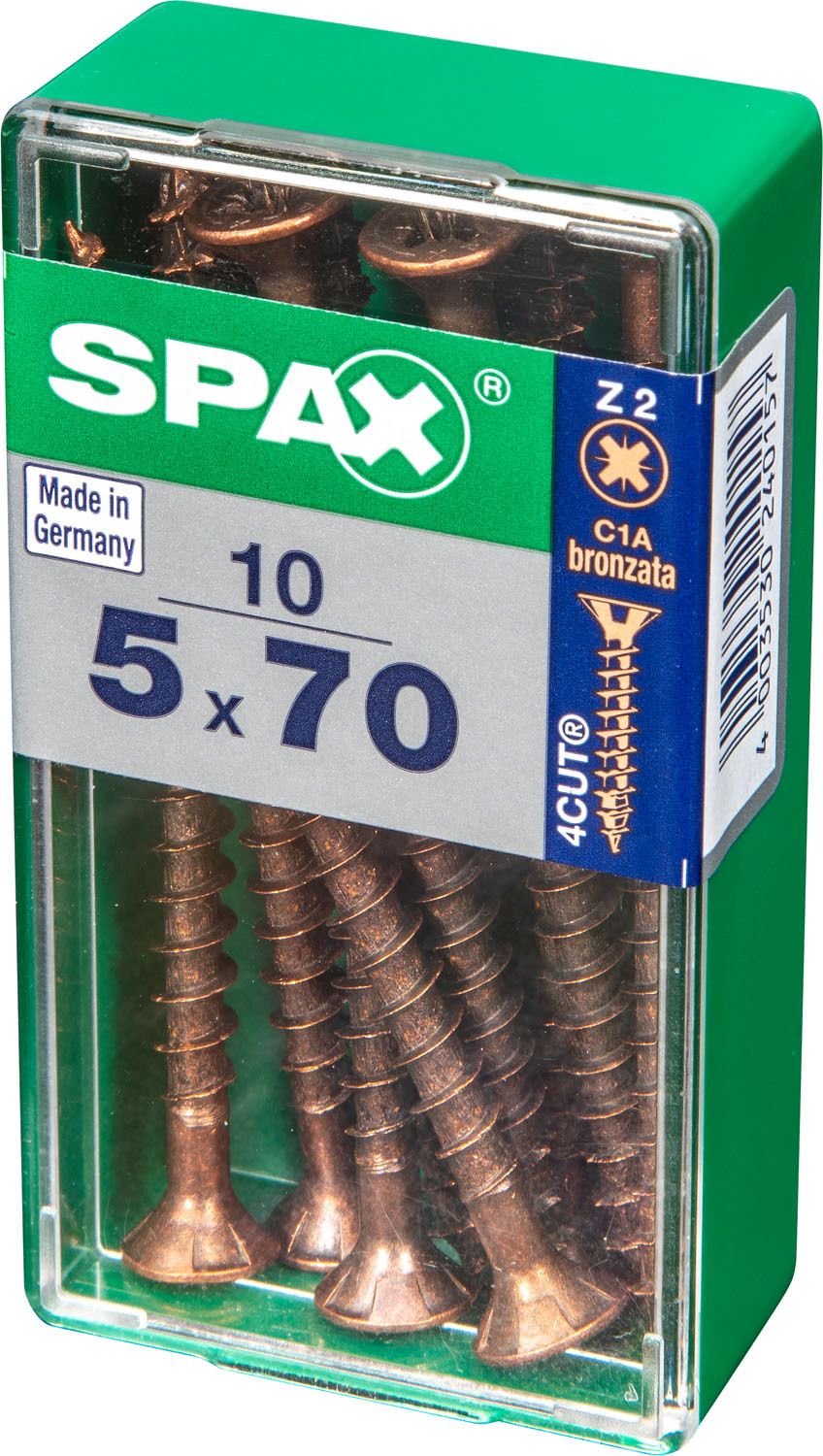 PLANA SPAX Z2 BRONCE S 10 UD.
