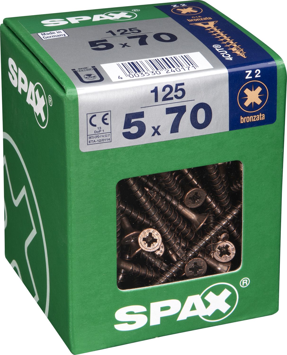 PLANA SPAX Z2 BRONCE XL 125 UD.