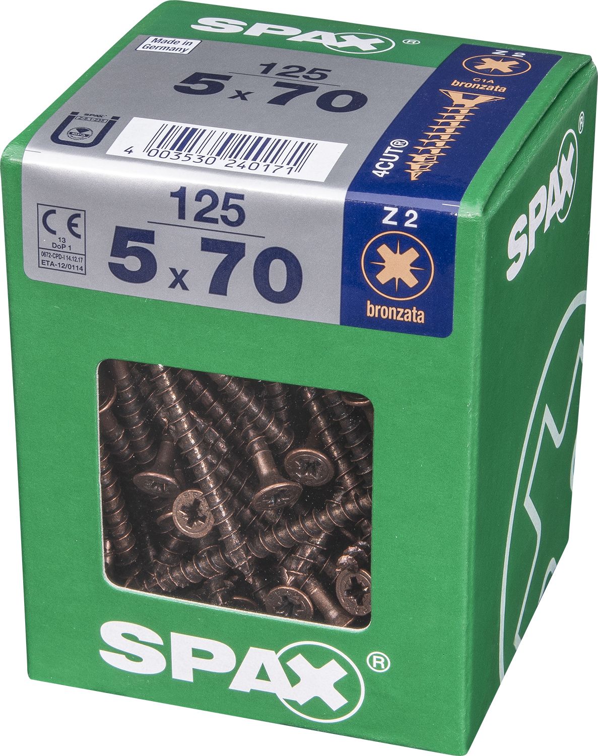 PLANA SPAX Z2 BRONCE XL 125 UD.