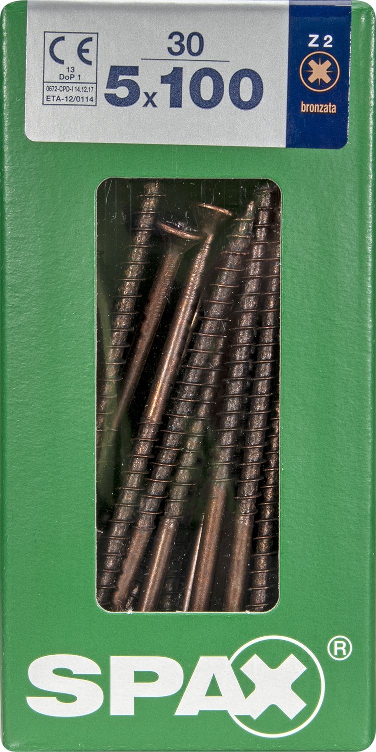PLANA SPAX Z2 BRONCE L 30 UD.