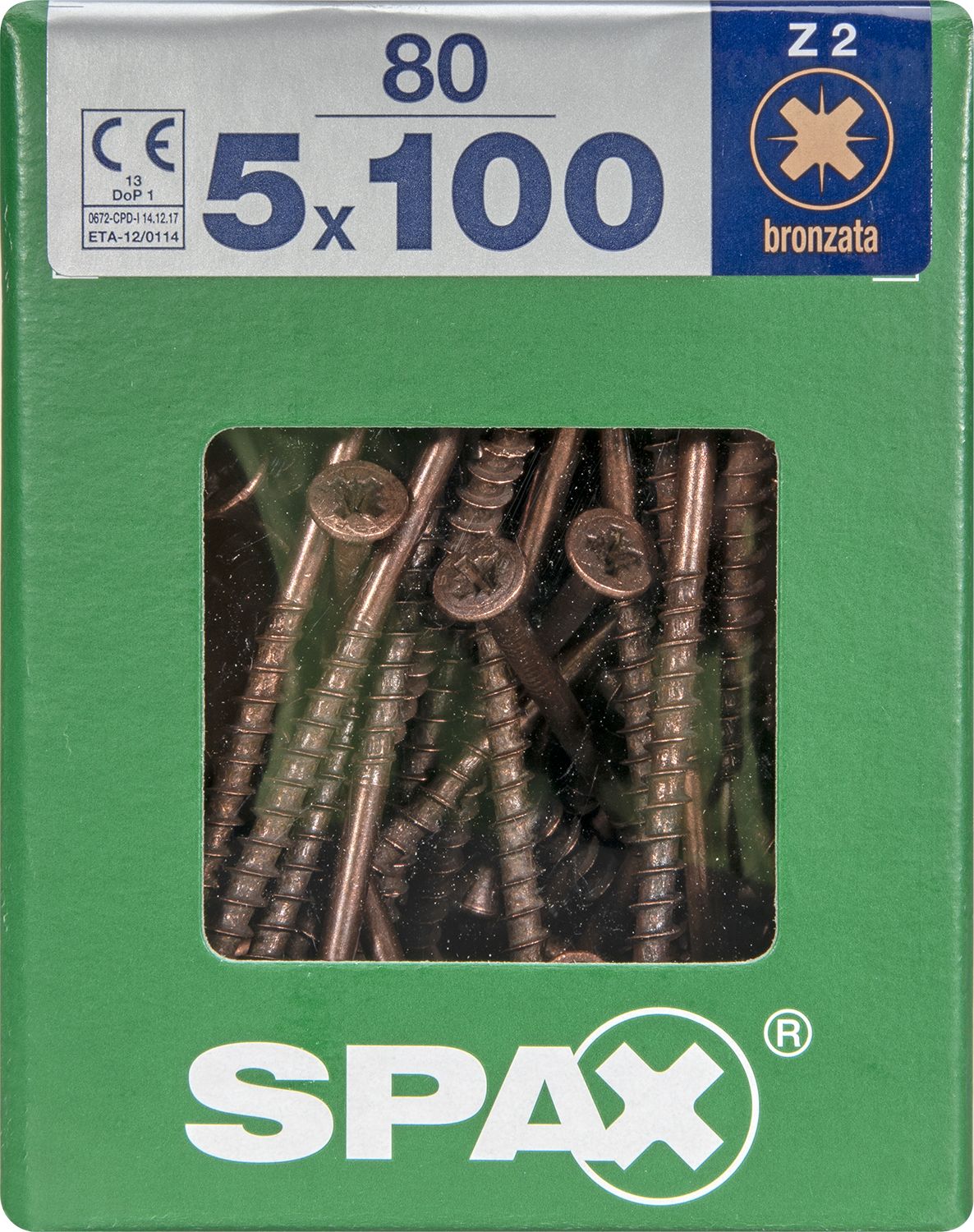 PLANA SPAX Z2 BRONCE XL 80 UD.