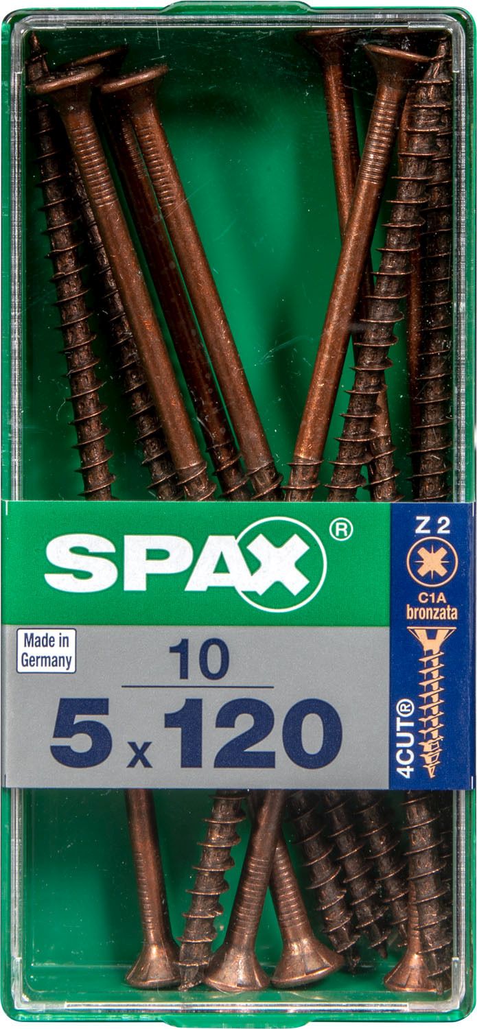 PLANA SPAX Z2 BRONCE M 10 UD.