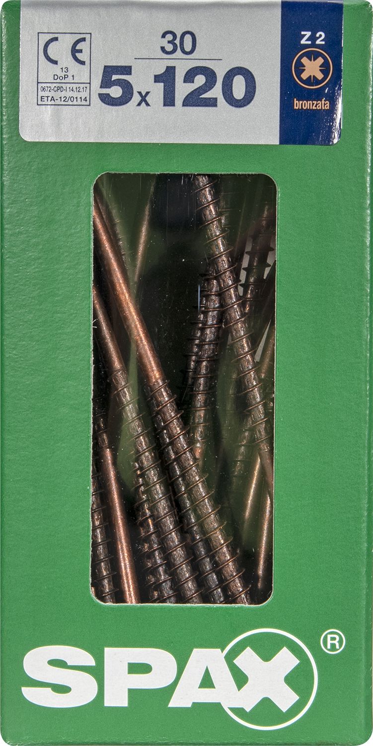 PLANA SPAX Z2 BRONCE L 30 UD.