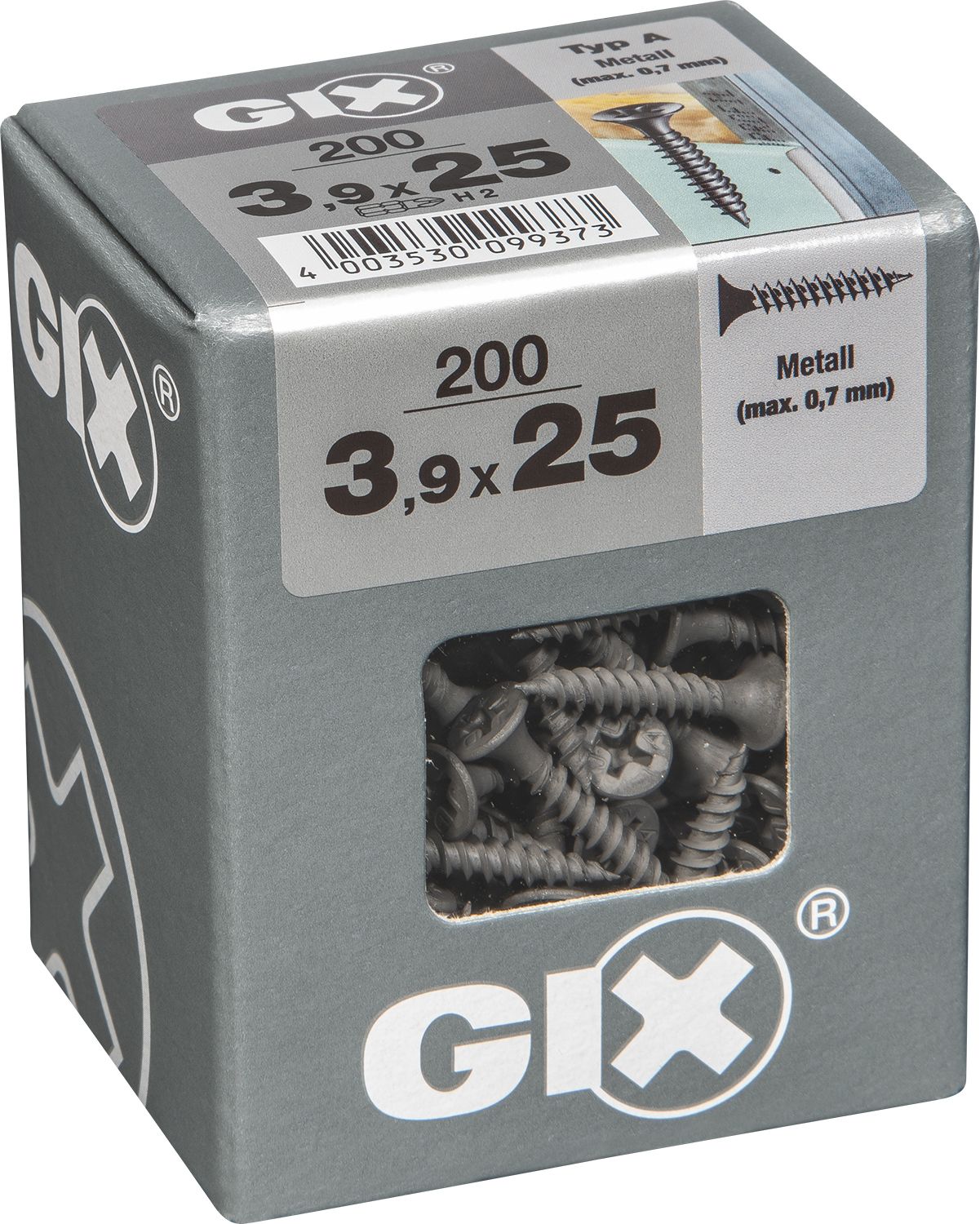 GIX A H2 ROSCA FINA FOSFATADO L 200 UD.