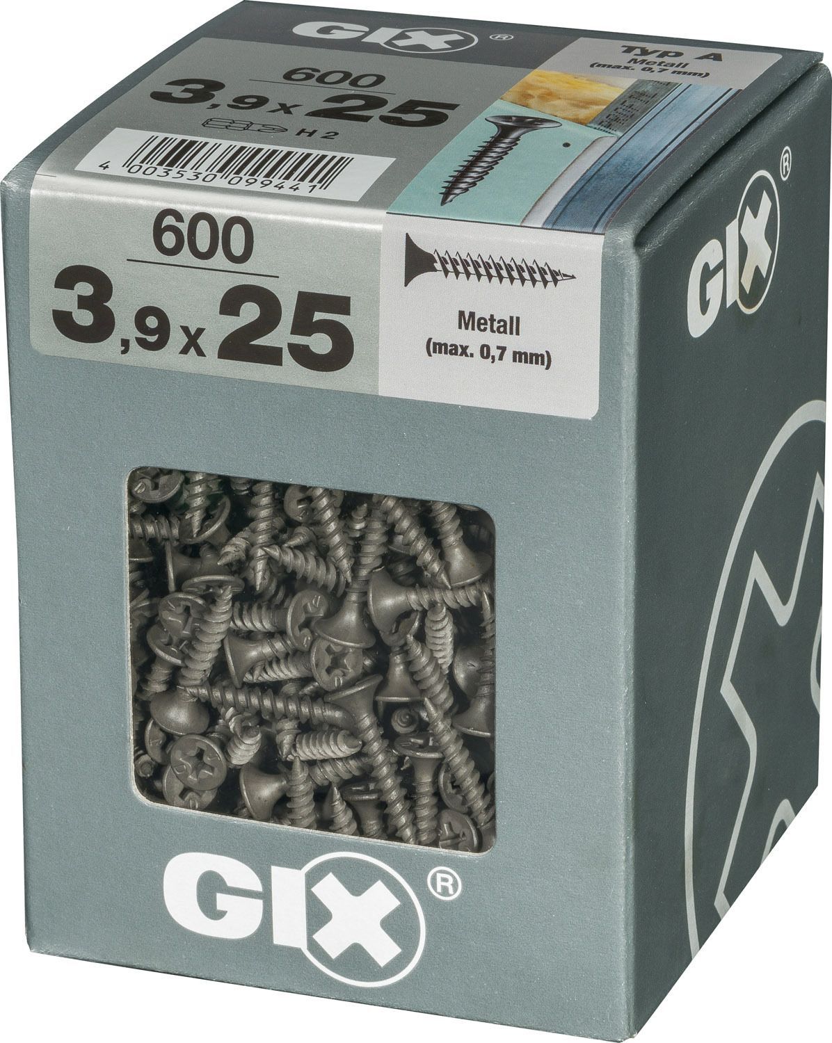 GIX A H2 ROSCA FINA FOSFATADO XL 600 UD.